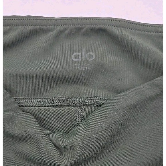 Alo Leggings Women's Size Small Yoga Hunter Green Mid Rise Athleisure - Picture 3 of 10